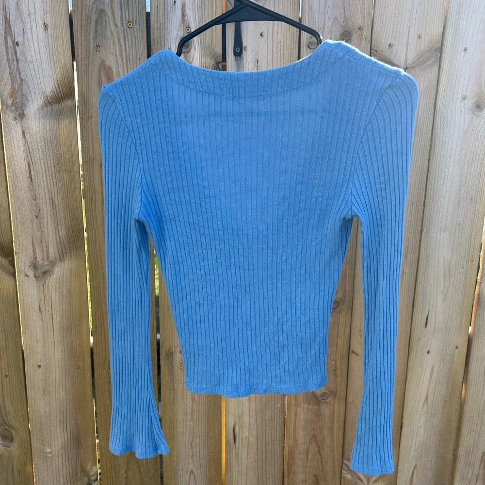Reformation Gellar Knit Top - Blue - Picture 2 of 4